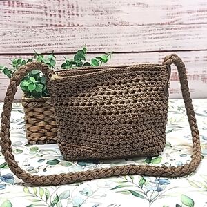 Luxy crocheted braided strap bag